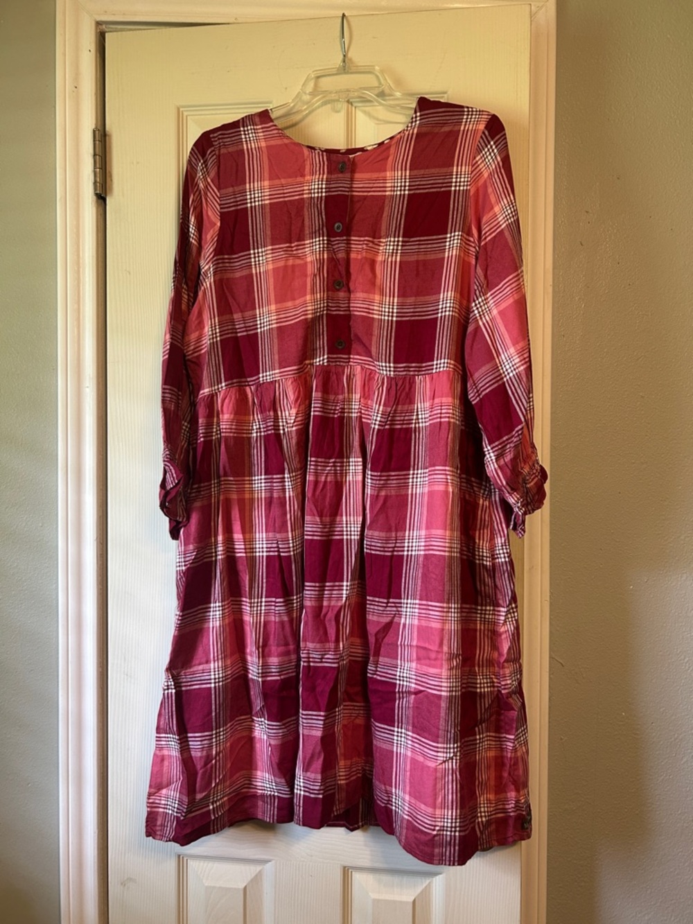 🍂$10-15-20 Sale🧡 Matilda Jane burgundy plaid dress NWT